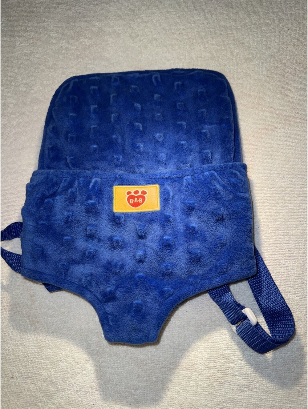 2018 Build A Bear Blue Bear Stuffed Animal Carrier With Adjustable Straps